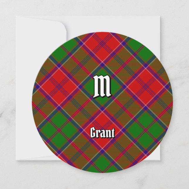 Convites Tartan do Clã Grant (Frente)