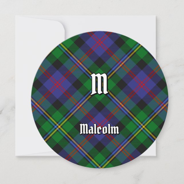 Convites Tartan do Clã Malcolm (Frente)
