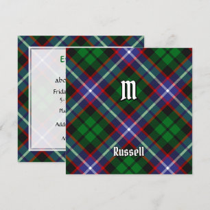 Convites Tartan do Clã Russell