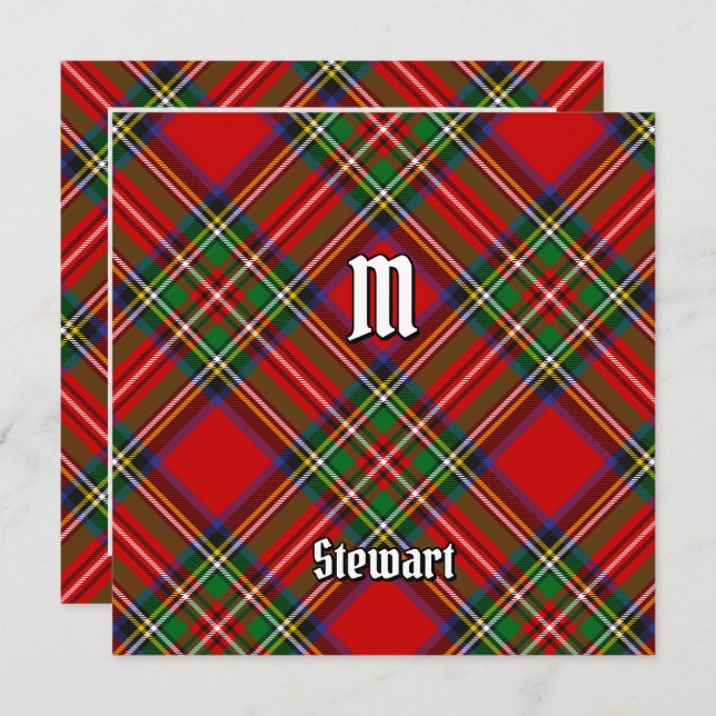 Convites Tartan Royal Stewart (Frente/Verso)