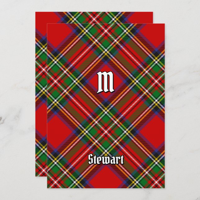 Convites Tartan Royal Stewart (Frente/Verso)