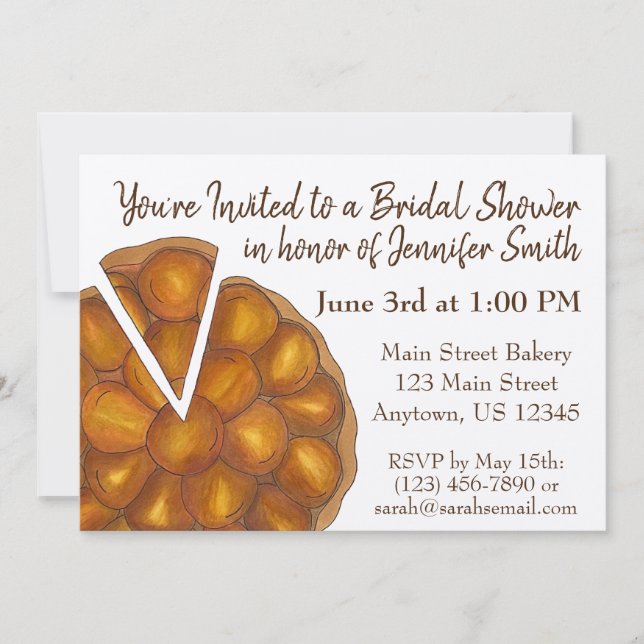 Convites Tarte Tatin Apple Tart Chá de panela (Frente)