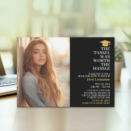 Convites Tassel valeu a pena - Partido Foto - Formando