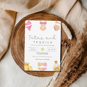 Convites Tatas e tequila lingerie chá de noiva