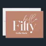 Convites Tatta mínima moderna, 50 anos<br><div class="desc">Típica mínima moderna: simples terracota e 50 anos de convite. Parte de uma coleção contemporânea.</div>