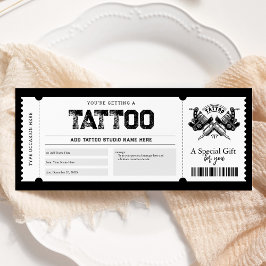 Convites Tatuagem Ganhe Presente de Ingresso Voucher 