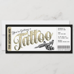 Convites Tatuagem Vale-Presente de Tatuagem