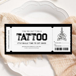 Convites Tatuagem Vale-Presente de Tatuagem