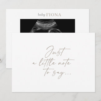 Convites Taupe Baby Ultrasound Photo Announcement Card