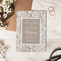 Taupe Beige Line Art Wildflower