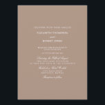 Convites Taupe Beige Quente com Detalhe de Casamento Branco<br><div class="desc">Todos os artigos de papelaria e papelaria coordenados e complementares para anunciar, convidar e comunicar suas festividades personalizadas de casamento, festas, eventos de casamento e recepção, como cartões salve a data, convites para casamentos, cartões de recepção, cartões de mesa, cartões de menu e selos e etiquetas. Adicione uma borda branca...</div>