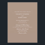 Convites Taupe Beige Quente com Detalhe de Casamento Branco<br><div class="desc">Todos os artigos de papelaria e papelaria coordenados e complementares para anunciar, convidar e comunicar suas festividades personalizadas de casamento, festas, eventos de casamento e recepção, como cartões salve a data, convites para casamentos, cartões de recepção, cartões de mesa, cartões de menu e selos e etiquetas. Adicione uma borda branca...</div>