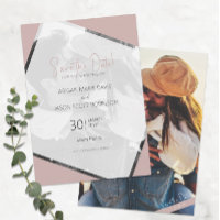 Taupe Wedding Salve a data com foto colorida