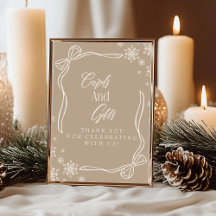 Taupe Winter Coquette Cards and Gifts Sinal de Mes