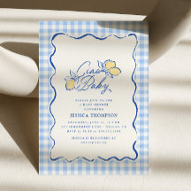 Tchau Bebê Limão de Amalfi Azul e Amarelo Chás de