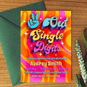 Convites Tchau Paz Dígitos Simples Estou com 10