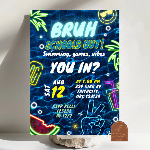 Convites Tchau Piscina da Festa Splash Summer