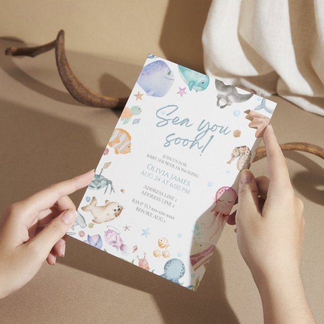 Convites Te vejo em breve chá de fraldas (Criador carregado)