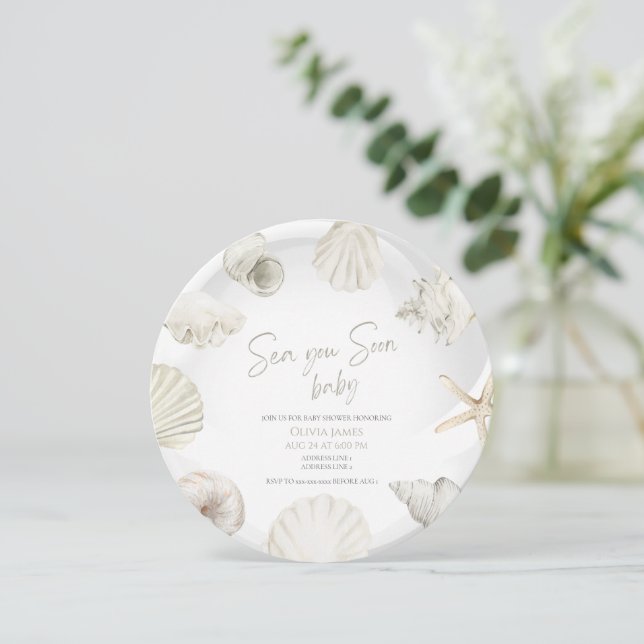 Convites Te vejo em breve chá de fraldas (Em pé/Frente)