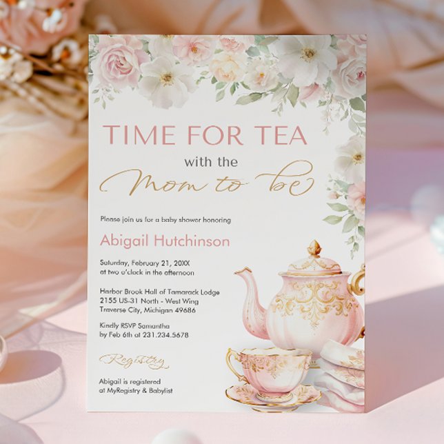 Convites Tea Party Baby Shower Invitation (Tea Party Baby Shower Invitation
)