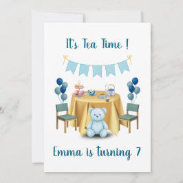 Convites Tea Party Birthday Invitation