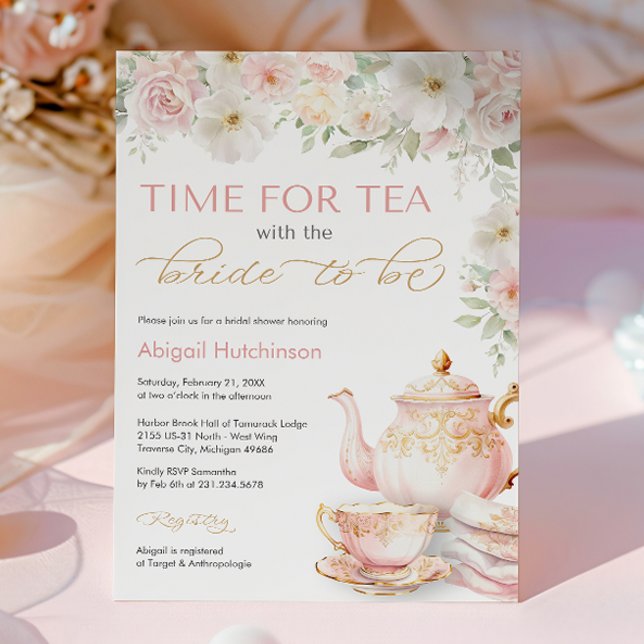 Convites Tea Party Bridal Shower Invitation (Tea Party Bridal Shower Invitation
)