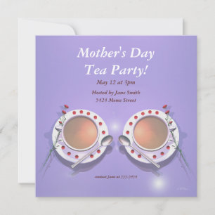 Convites Tea party do dia das mães