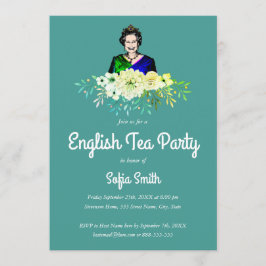 Convites Tea party do inglês da rainha Elizabeth