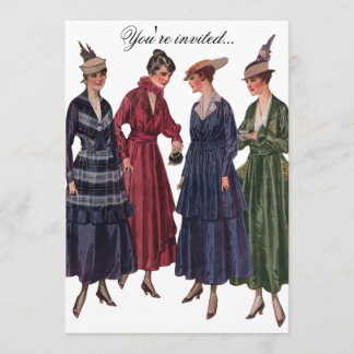 Convites Tea party do vintage