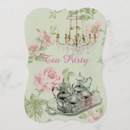 Convites tea party floral do chá de panela do primavera de