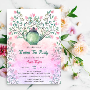 Convites Tea Party Floral Elegante