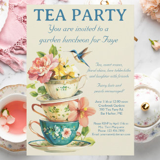Convites Tea Party Invitation