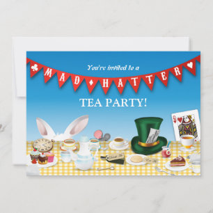 Convites Tea party louco do Hatter