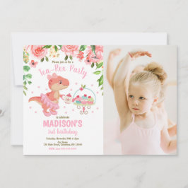 Convites Tea-Rex Tutu Party Dinosaur 3rd Birthday Photo