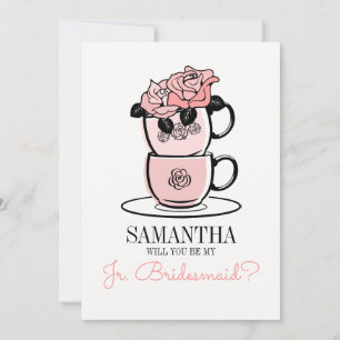 Convites Tea Vai Ser Minha Carta De Bridesmaid Júnior