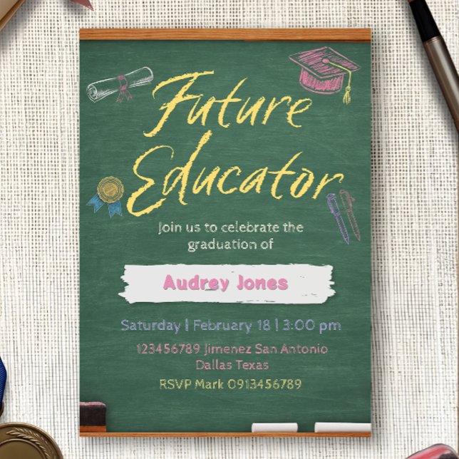 Convites Teacher Graduation Invitation (Criador carregado)