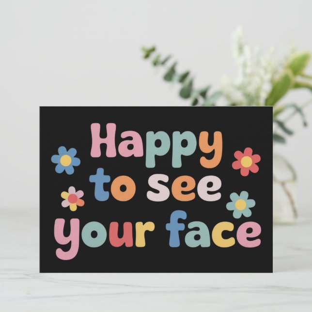 Convites Teacher Happy to See Your Face Back To School (Em pé/Frente)