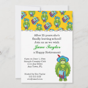 Convites Teachers & Turtles Retirement Party Invitation