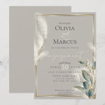 Teal Anthurium Feathery Pampas Noivado Grass