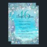Convites Teal Blue Water Ocean Pearls Festa Doce 16<br><div class="desc">Pérolas Do Mar Azul Teal,  Doce 16 Festas de aniversário. Doce 16 Convite. Bonito design de joia do oceano de verão. Notem,  por favor,  que todas as imagens planas não têm joias reais!</div>