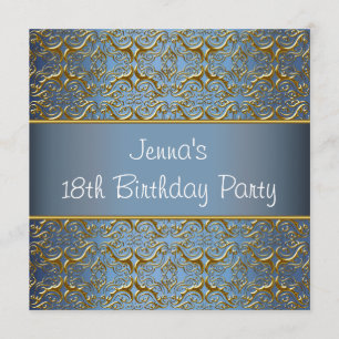 Convites Teal Bue 18th Teal 18th