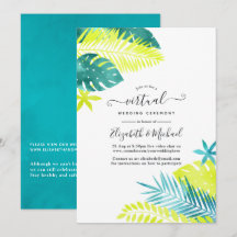Teal - Casamento Virtual Tropical Turquoise & Lemo