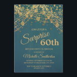 Convites Teal Dourado String Lights Bokeh 60th Birthday<br><div class="desc">60º convite de aniversário para mulheres com luzes de cordas de ouro reluzentes e espumantes em fundo negro. Este convite foi feito para uma senhora que comemora seu 60º aniversário, mas texto, fontes e texto são completamente personalizáveis. Então, design seus convites para qualquer idade. Entre em contato conosco para obter...</div>