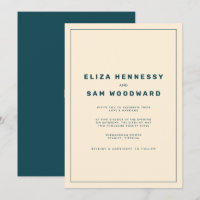 Teal e Beige Wes Anderson inspiraram casamento