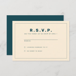 Convites Teal e Beige Wes Anderson inspiraram placa RSVP