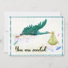 Convites teal green invite