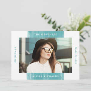 Convites Teal pintado  Festa de formatura de fotos