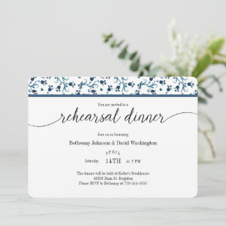 Convites Teal Rehearsal Dinner Invitation