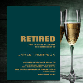 Convites Teal Simples Moderno do Partido da Reforma e Doura