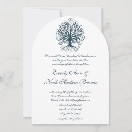 Convites Teal Swirl Tree Roots of Love Casamento